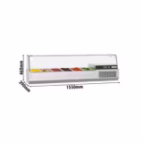 Vitrina refrigerada 1,5 x 0,46 m - para 6 contenedores GN 1/3