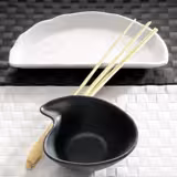 (6 stuks) Kom - ZEN - Melamine - 0,2 liter - 145x125mm - Zwart