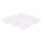 (6 pièces) Bac en Polypropylène - GN 1/3 - Translucide - 5,3 L - Hauteur : 150 mm