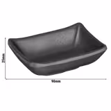 (6 ks) Mini dip miska - ZEN - Melamin - 50 ml - 90x70 mm - černá