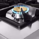 Fogão a gás - 42,5kW - 5 queimadores - aberto com base e gaveta de recolha - com queimadores de alto rendimento