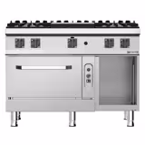Gasfornuis - Giuseppe 700 - 1200x730mm - 39,5 kW - 6‑pits - incl. gas statische oven - 6,0 kW