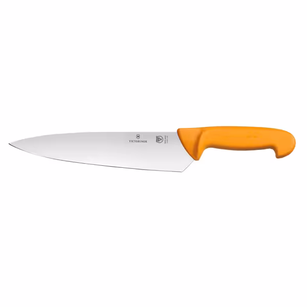 VICTORINOX | SWIBO Chef's Knife – 210 mm Blade - Straight Grind - Orange Handle