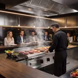 Plaque de cuisson électrique Teppanyaki - 13,5 kW - avec support