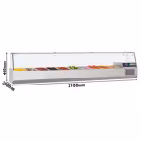 Vitrină frigorifică 2,0 x 0,46 m - pentru 10 x recipiente GN 1/3