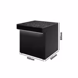 Kasa Bankosu TORONTO - 900mm - Ön panel Siyah - Siyah granit üst tabla