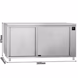 Wärmeschrank ECO - 2000x600mm - mit Durchreiche & Schiebetüren - Digital