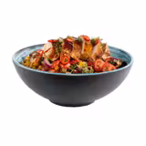 (6 pcs) Bowl - CANCUN - Melamine - 1.8L - 240x240mm - Depth: 90mm - Brown/Blue