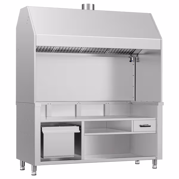 Element neutralny do grilla na węgiel drzewny / gazowego BERLIN - 1760 mm - stal nierdzewna