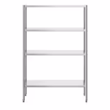 Edelstahlregal PREMIUM - 1200x490mm - mit 4 Ablagen (VERSTELLBAR)