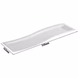 (6 szt.) Taca GN 2/4 do serwowania - SINUS - melamina - 530x162mm - Wysokość: 20mm - Biały