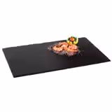 (6 uds) Bandeja de pizarra natural - Rectangular - GN 1/1 - 530x325mm - Negro