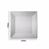 (24 pièces) MAYA - Assiette - Plate & Carrée - 210 x 210 mm - Blanc