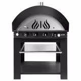 Gas Deck Pizza Oven - Single Deck - 9 - Ø 25cm (10") - Black - up to 400°C - incl. Base frame