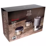 (6 peças) PEUGEOT | MAESTRO - saleiros - u'Select - madeira - grafite - altura: 110mm - incl. três saleiros premium