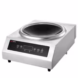 Μονή Επαγωγική εστία Wok - 3,5 kW - Ø 460 mm - με ψηφιακό έλεγχο - με τηγάνι Wok