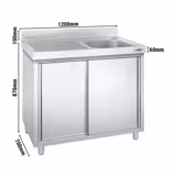 Sink unit PREMIUM - 1200x700mm - with 1 basin on the right