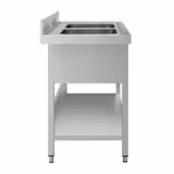 Plonge en inox ECO - 1000x600mm - avec étagère basse - 2 bacs au centre