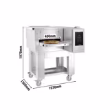 Gas doorloop pizzaoven - 1030x1300mm - 230V - Touchscreen - Bandbreedte: 400mm - incl. onderstel