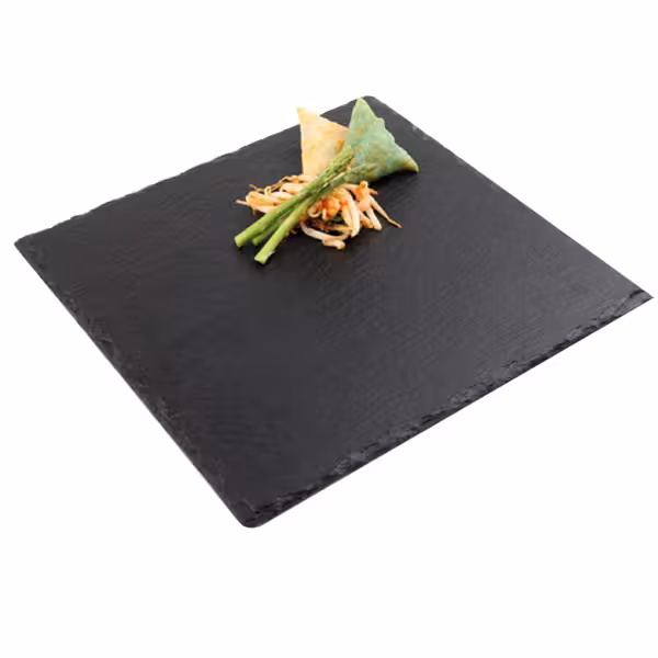 (6 st) Skifferplatta - 300x300 mm - Höjd: 7 mm - svart