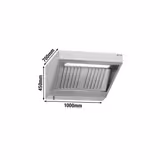 Cappa a parete Professionale Snack autoaspirante - 1000mm - Prof.700mm - AISI 304 - con regolatore di velocità, filtri a labirinto antigrasso e illuminazione LED
