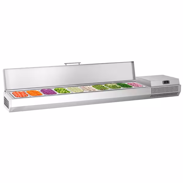 Opzetkoelvitrine PREMIUM PLUS - 2300x413mm - 10x GN 1/3