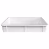 (9 tlg) Přepravka na těsto-set - 8 nádob & 1 víko - EN 600x400 - Výška: 100 mm - Polypropylen - bílá