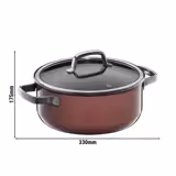WMF | Fusiontec Mineral – Cocotte – Ø 240 mm – 4,4 litres – avec couvercle en verre – Rose Quartz