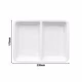 (12 pieces) THERMO FUTURE BOX | Menu plate - Rectangular - 2-part - White