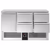 Koelwerkbank PREMIUM - 1368x700mm - met 1 deur - met 4 lades