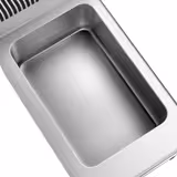 Bemar wodny elektryczny - stacjonarny - 1,2kW - 1x GN 1/3 + 1x GN 1/2 - z szafką dolną [1 drzwi] - w tym stelaż - z zaworem spustowym