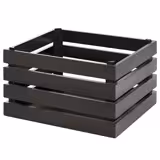 Cassetta in legno - SUPERBOX - Legno - Nero - 350x290mm - Altezza: 200mm - compatibile con GN 1/2