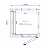 Panel Tip Dondurucu Oda −18/−25 °C - 1200x1200mm - 1,60m³ - dahil: soğuk koruma çıtası