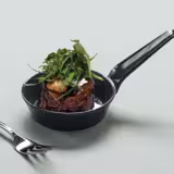 (48 stuks) Kom - MINI - Melamine - 70 ml - Ø 85mm - met handvat - Zwart