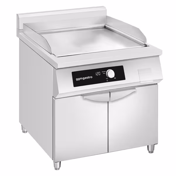 Inductiebakplaat - 10kW - Glad - met onderbouw met 2 deuren