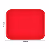 (12 adet) CAMBRO | Fast Food Tepsisi - dikdörtgen - 360x460mm - yüksek profil - kırmızı
