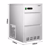 Yarım Silindir Buz Makinesi - 28kg/gün - Hazneli