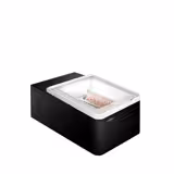 Countertop Ice Cream Display Freezer - 460mm - Static cooling - for 2 x 5 litres Napoli pans - Black - hinged glass lid
