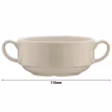 (12 pezzi) SEMPRE - Tazza da zuppa - 320 cc - Crema