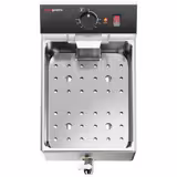 Commercial Electric Pasta Cooker - Single Tank - Countertop - 8L - 3.25kW - with Drain Tap - with 4 Baskets