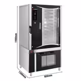 Bakkerij elektrische combisteamer - Digitaal - 10x EN 80x40 - incl. rijskast & wassysteem