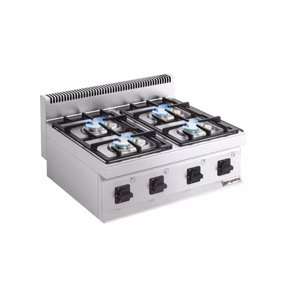 Fogão a gás de mesa - 14kW - 4 queimadores