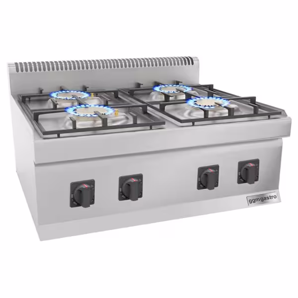 Fogão a gás - 4 queimadores (14 kW) com chama piloto