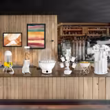 Etagere / Buffet Stand - White - square - Height: 275mm - incl. 1 Melamine bowl