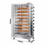 Commercial Gas Chicken Rotisserie Oven – 15-Spit - 90 Chickens - 47.2 kW - Glass Doors - No Lighting