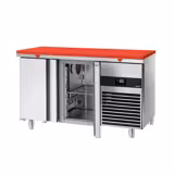 Commercial Counter Freezer PREMIUM - 1400x700mm - with 2 doors - incl. cutting board red - capacity 281 litres