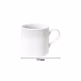 (6 pieces) SELTMANN WEIDEN | Blues Porcelain Coffee Mug with Handle – 280 ml - Pearl Grey