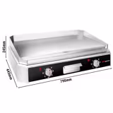 Płyta grillowa elektryczna - 5kW - Gładka - Powierzchnia: 790x445mm - nastawna