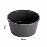 (12 pz) Ciotola - in Plastica riciclabile - 700ml - tonda - Ø142mm - impilabile - Grigio