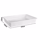 Bak - polycarbonaat - wit - voor viskoelkast en vrieskast - Euronorm 600x400mm